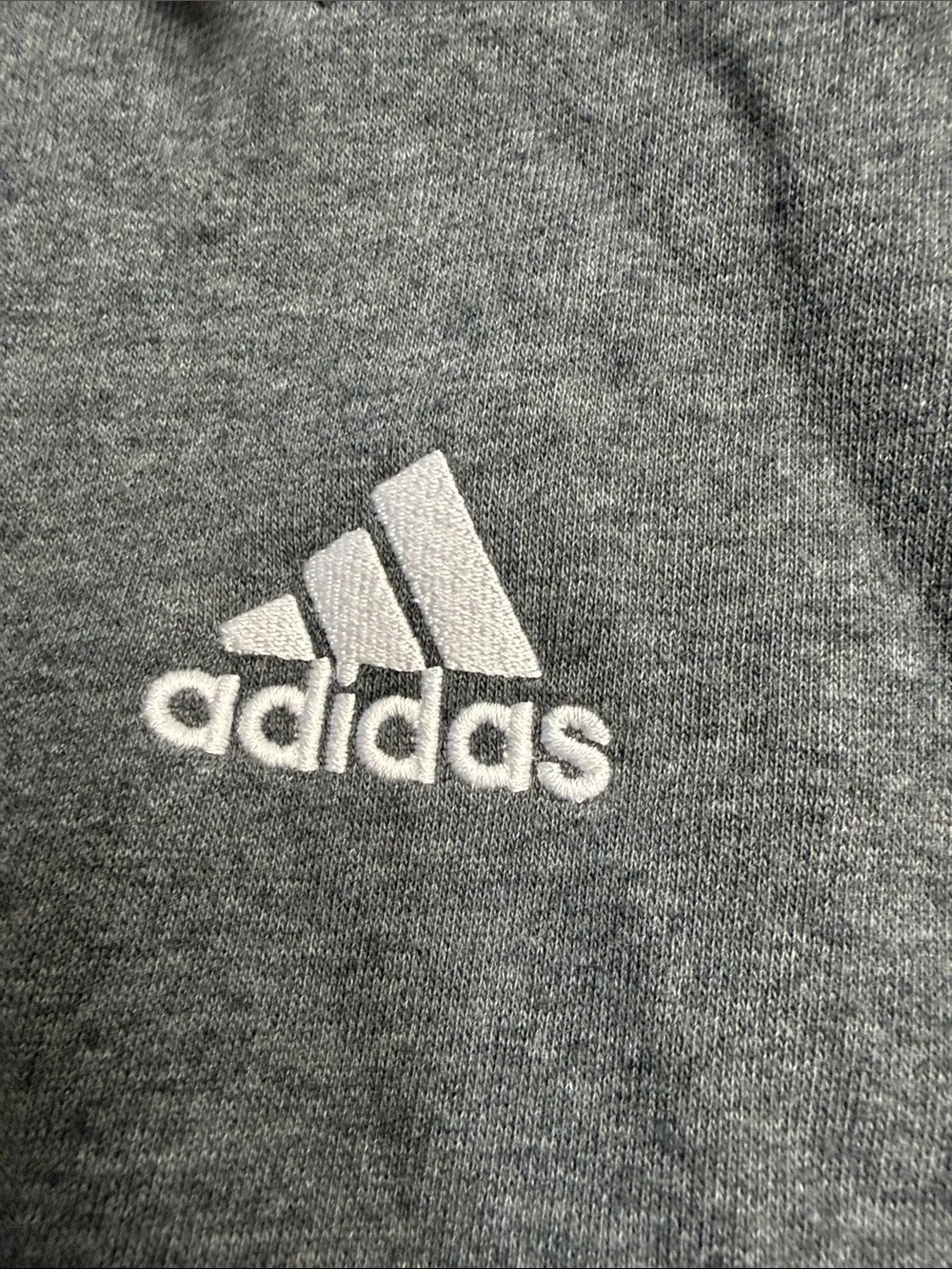 adidas Dark Gray Hooded Zip Jacket with White Stripes